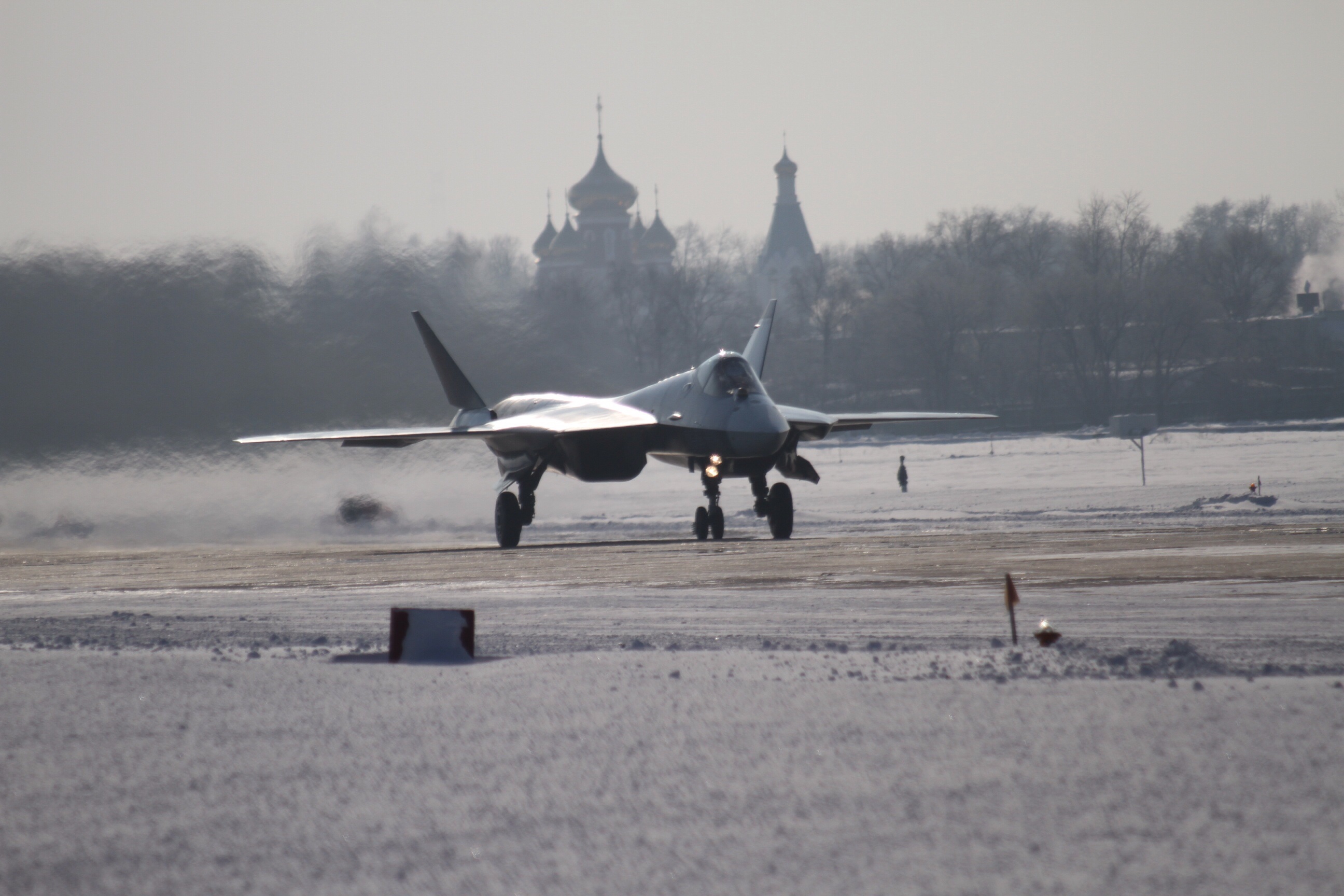 Т-50 загорелся во время испытательного полёта