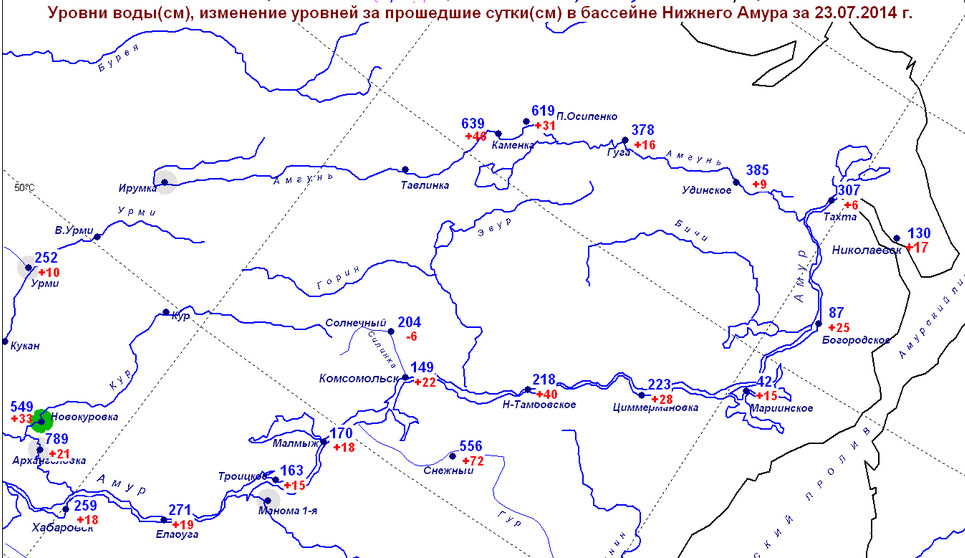 Вода в Амуре продолжает прибывать