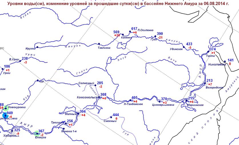 4 сантиметра за сутки прибавил Амур у Комсомольска