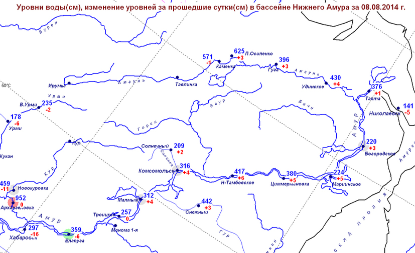 Вода в Амуре у Комсомольска всё ещё прибывает, пусть и медленно