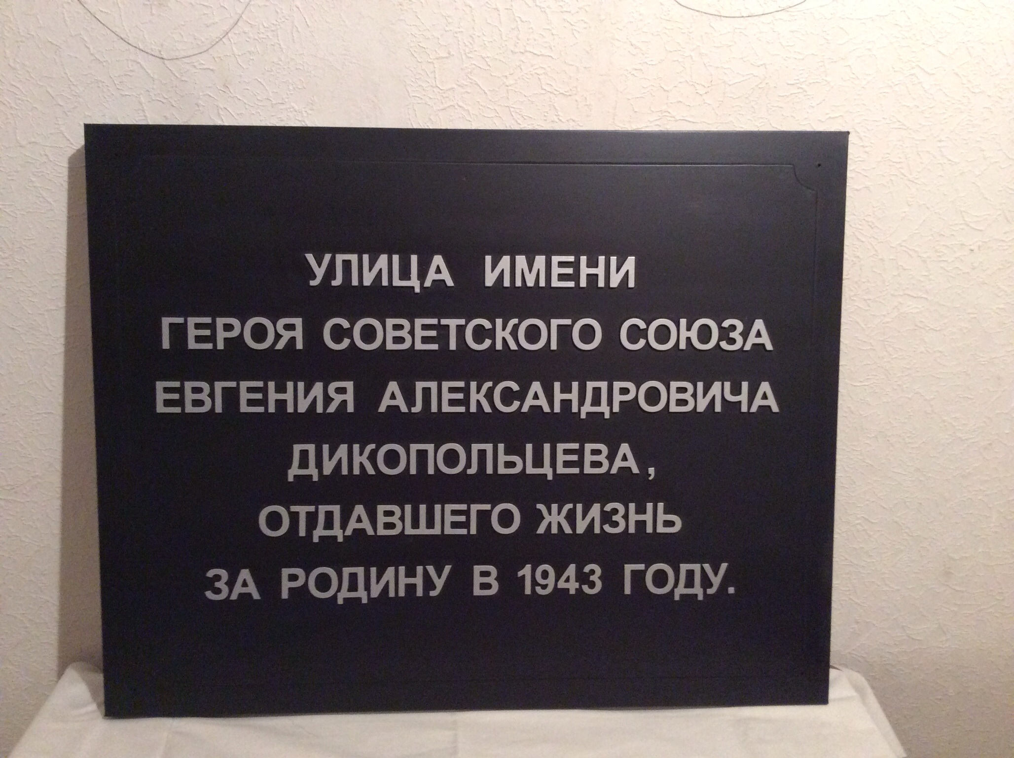 Скоро в нашем городе появится мемориальная доска, посвящённая Евгению Дикопольцеву