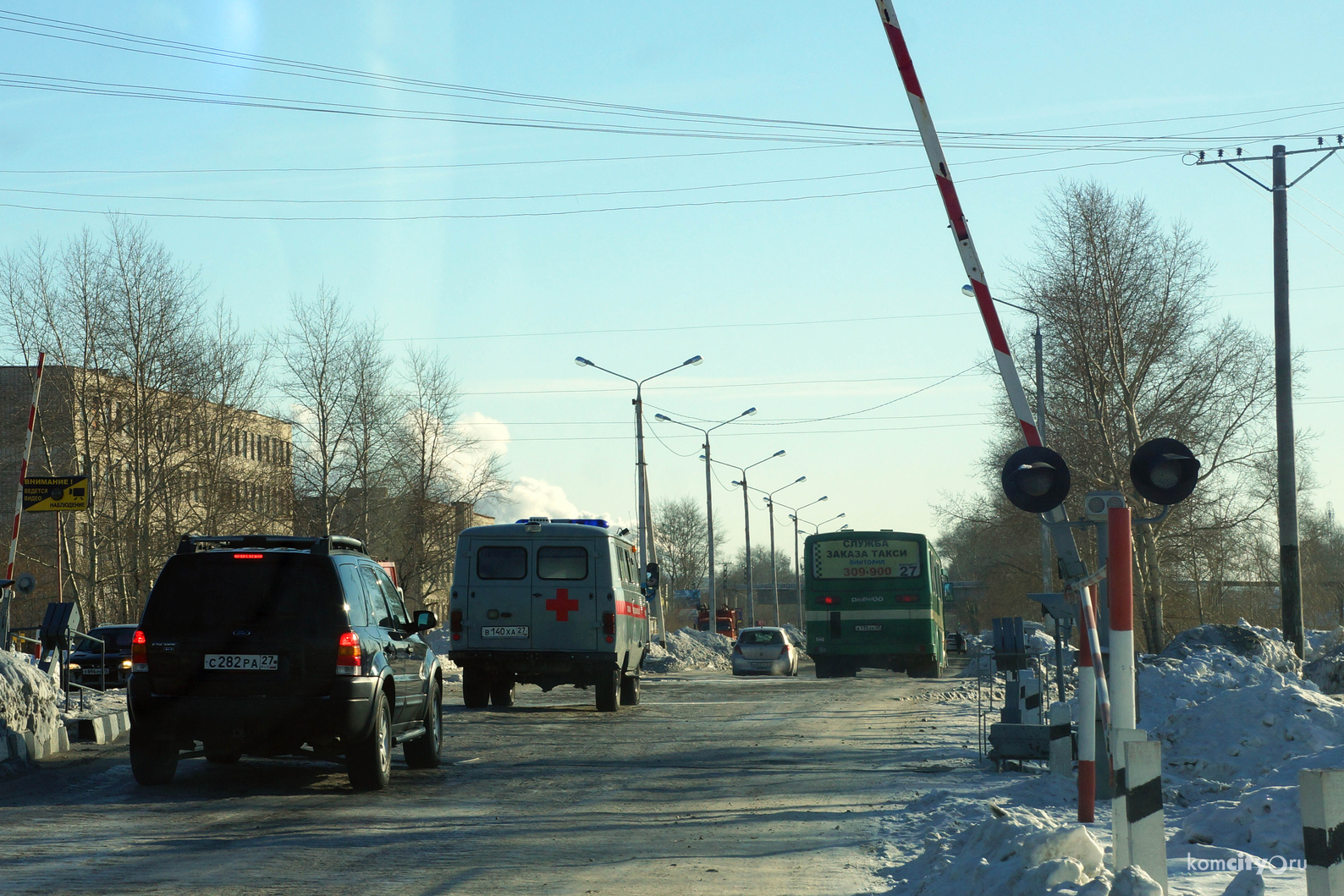 Железнодорожный переезд на Северном шоссе перекроют до завтрашнего утра