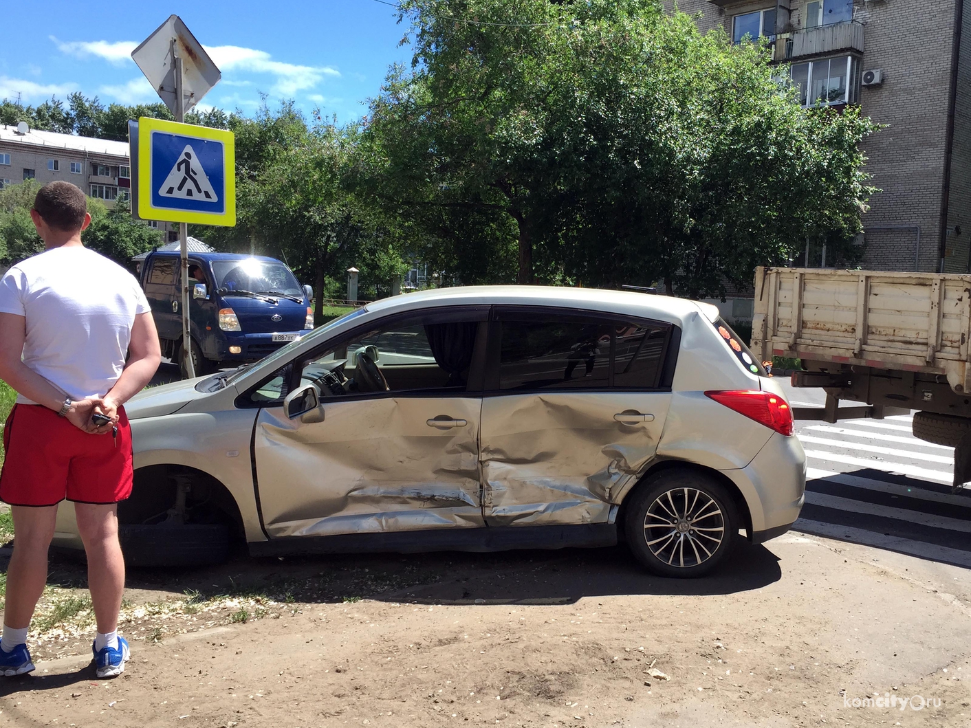 В результате аварии на улице Дзержинского пострадала девушка-водитель