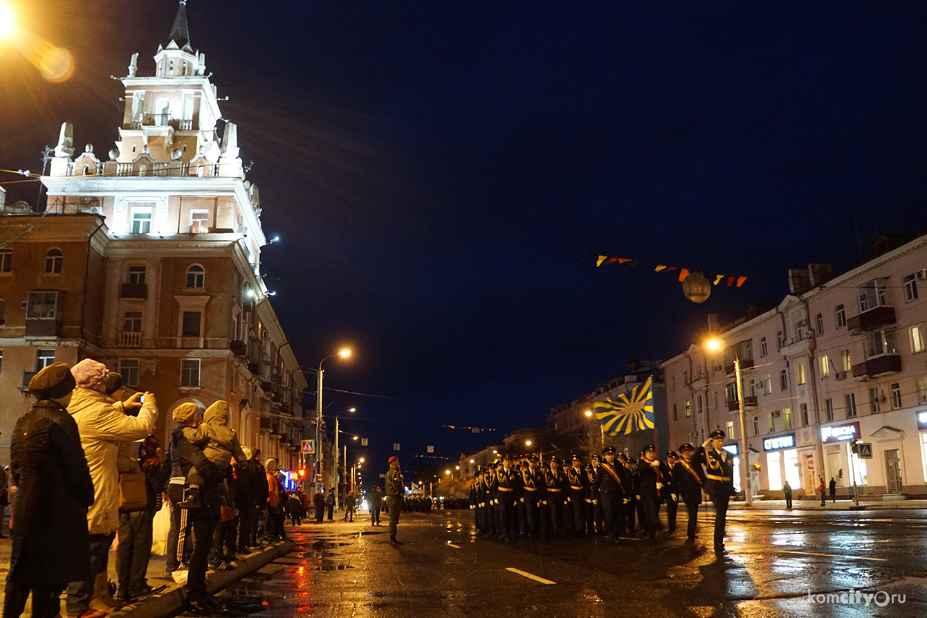 На проспекте Ленина состоялась генеральная репетиция девятимайского Марша Победы