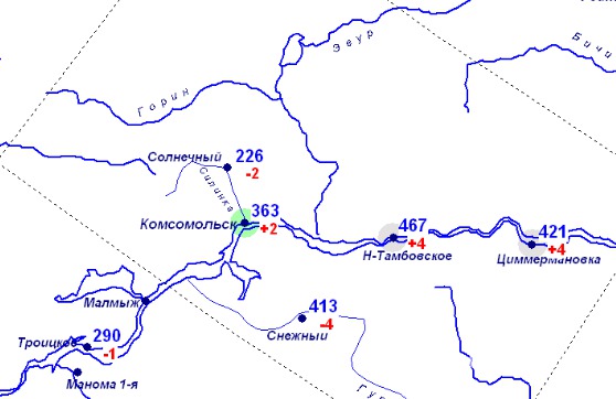 Темпы роста уровня Амура замедляются