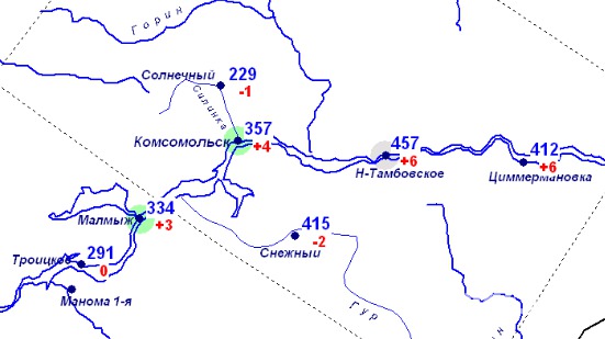 Плюс четыре: темпы подъёма воды у Комсомольска замедляются