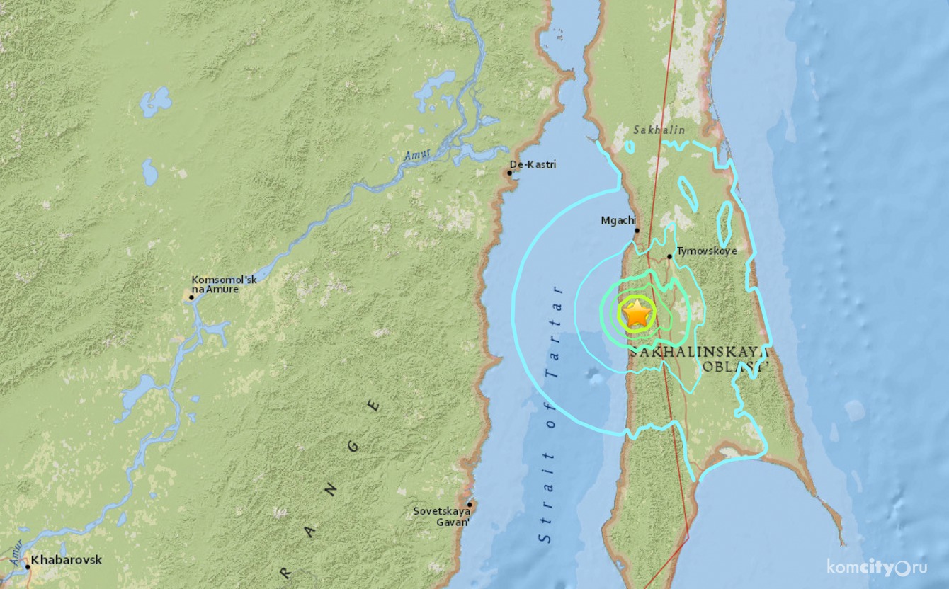 Комсомольчане почувствовали отголоски землетрясения, случившегося на Сахалине