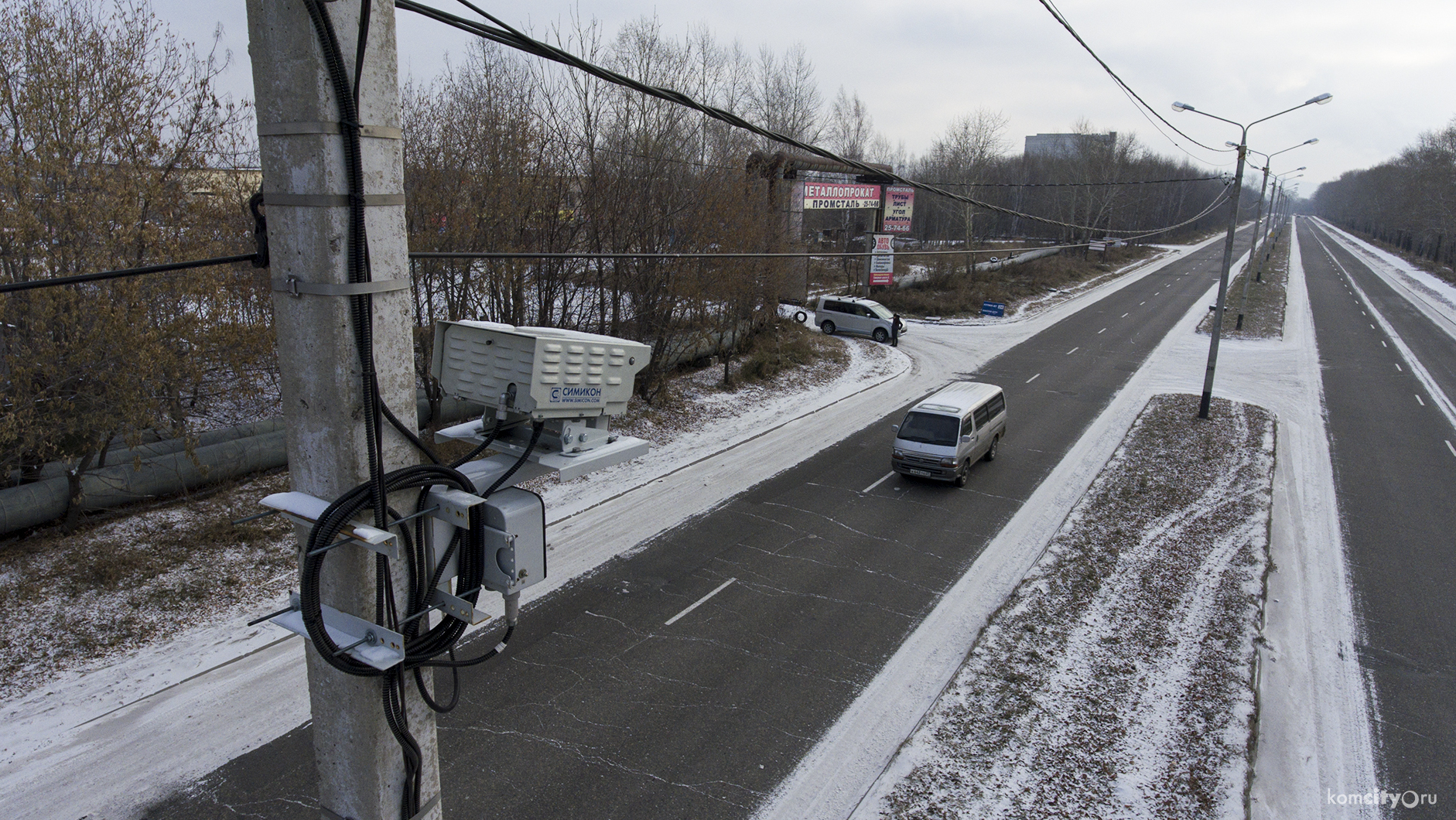 На Северном шоссе заработал рубеж контроля ПДД, но предупреждающий знак пока не установлен