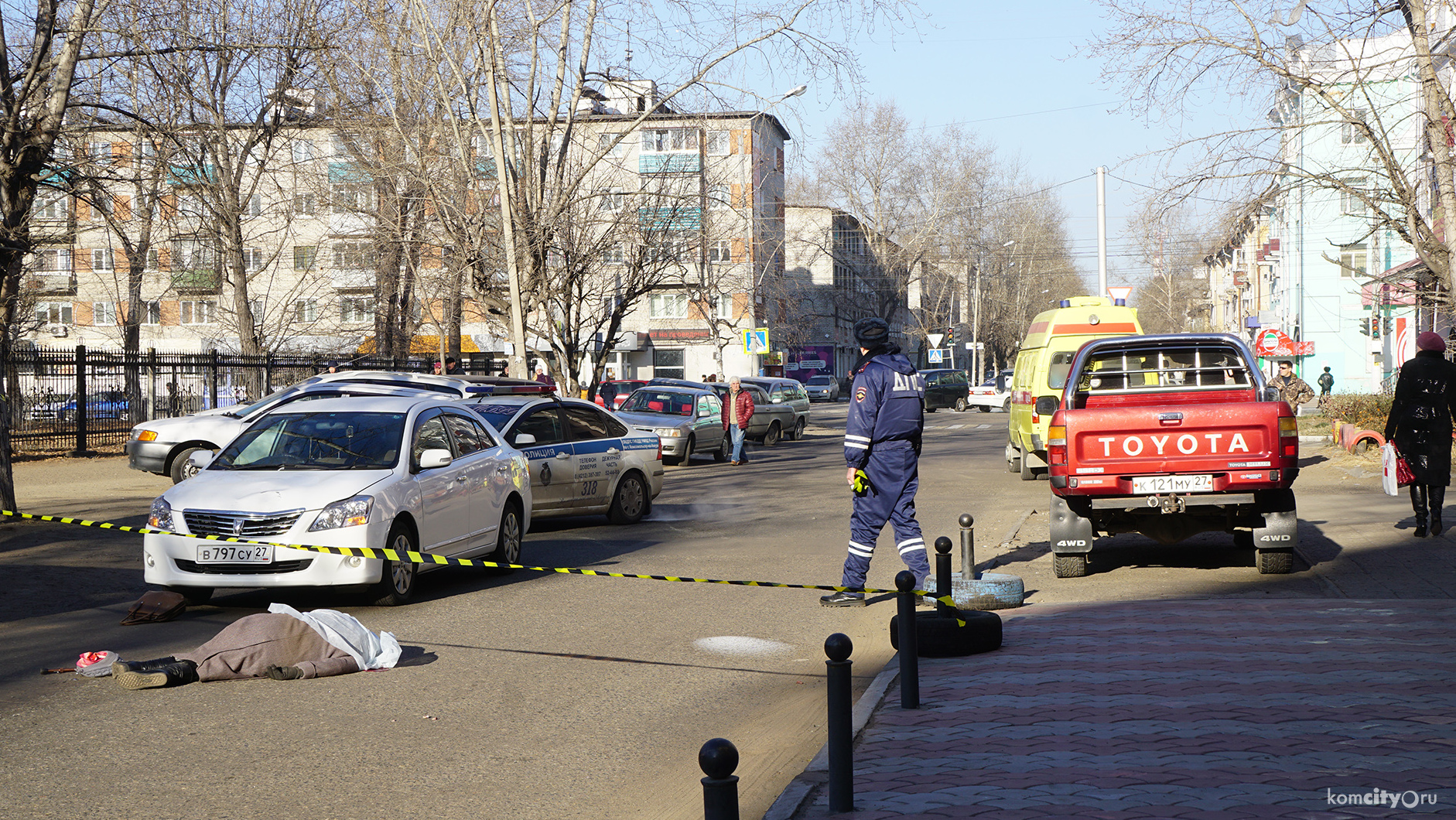 На улице Котовского насмерть сбили пожилую женщину, улица временно перекрыта