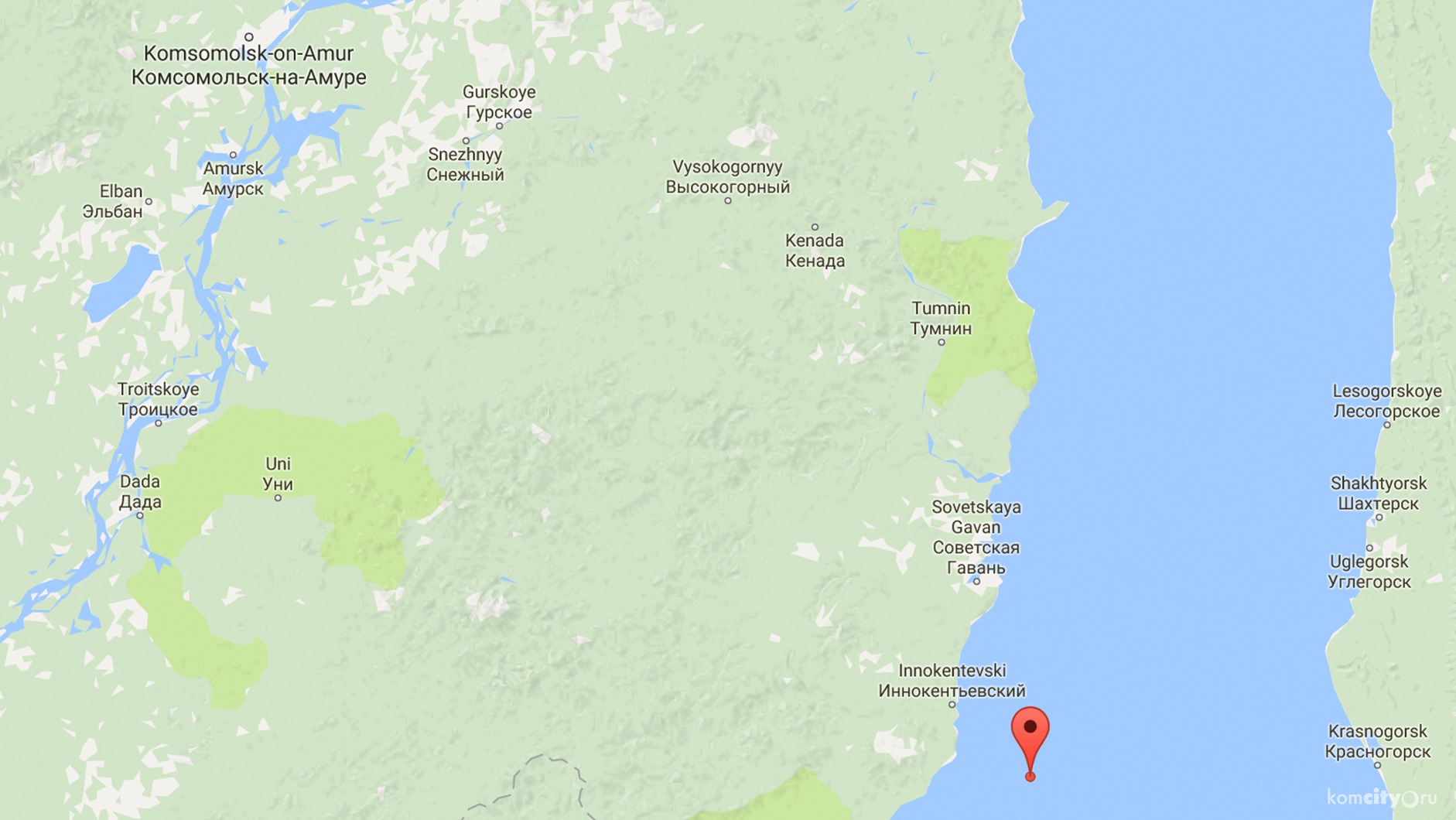 Комсомольчане могли ощутить отголоски землетрясения в Татарском проливе