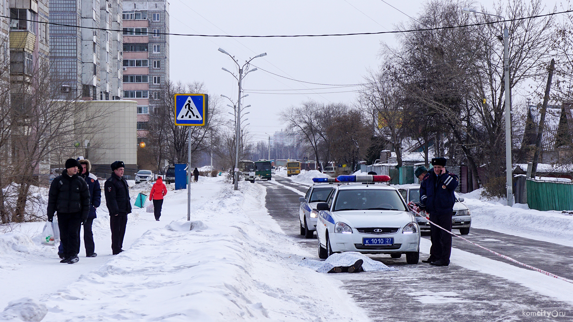 На Московском пассажирский автобус насмерть сбил пенсионера на пешеходном переходе