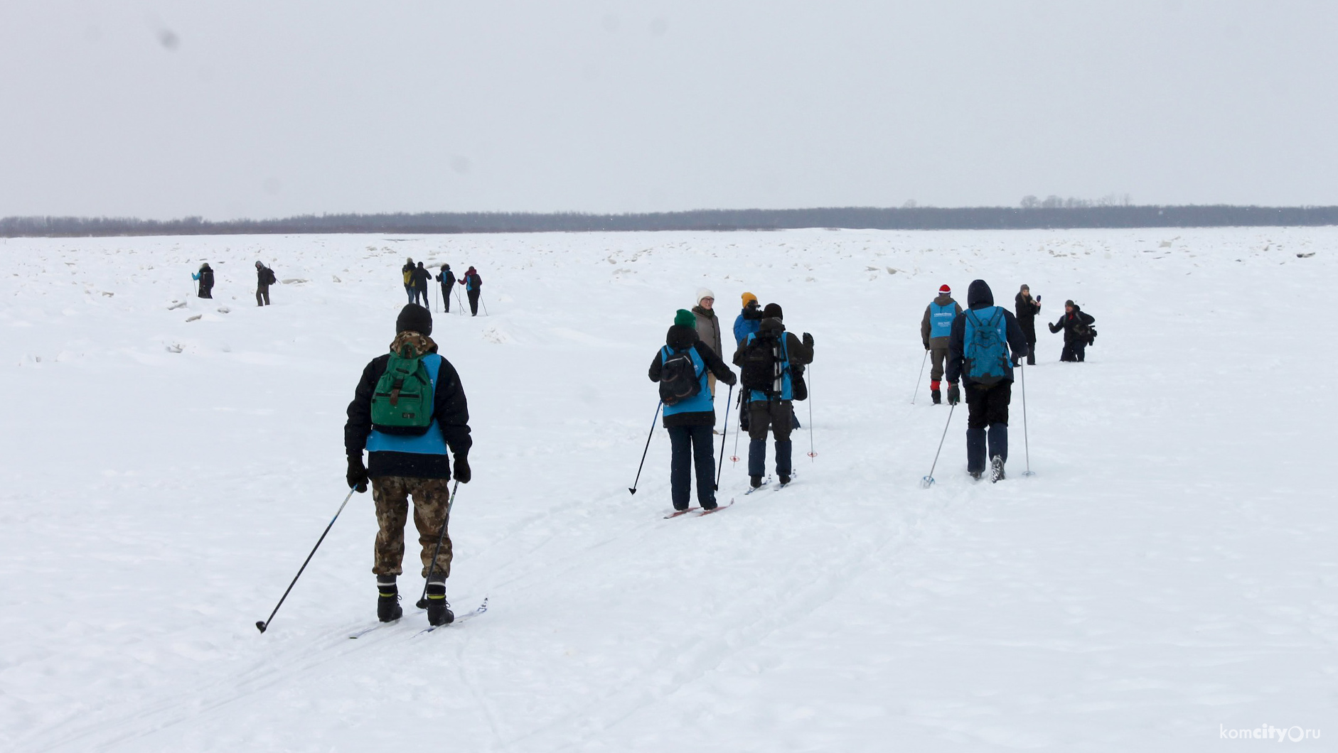 20 лыжников отправились из Хабаровска в Комсомольск, чтобы пройти «дорогой отцов» (Видео)