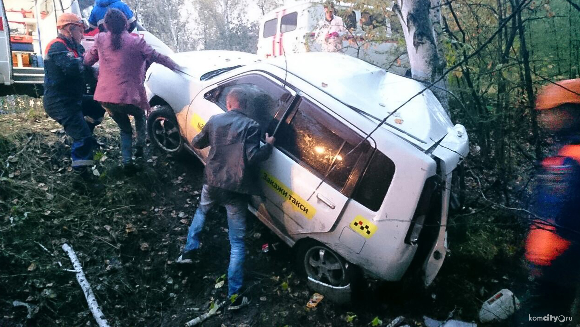 Пьяный водитель по дороге на Старт не удержал машину и врезался в дерево