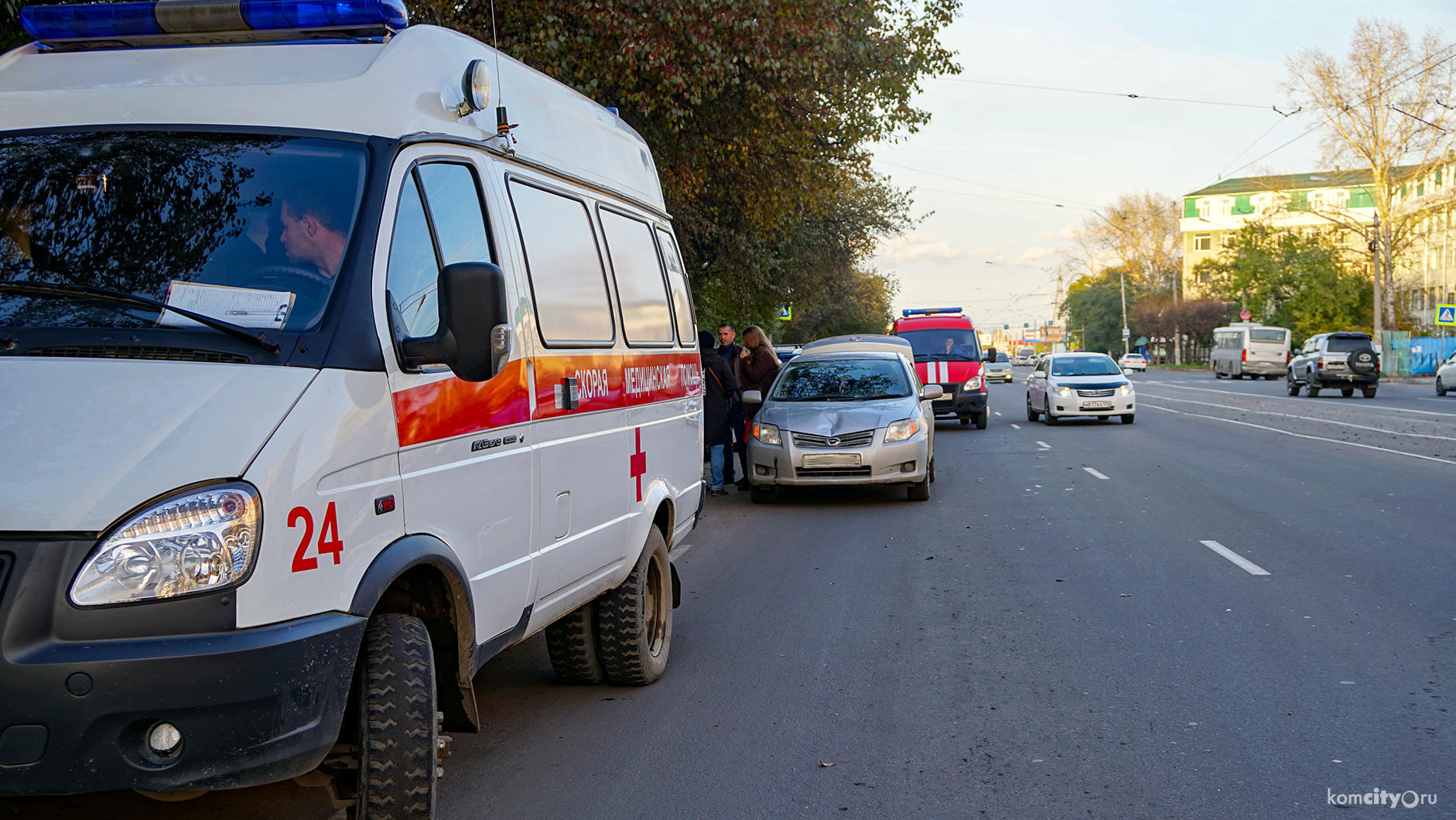 На «Оптике» сбили пешехода, перебегавшего дорогу в неположенном месте