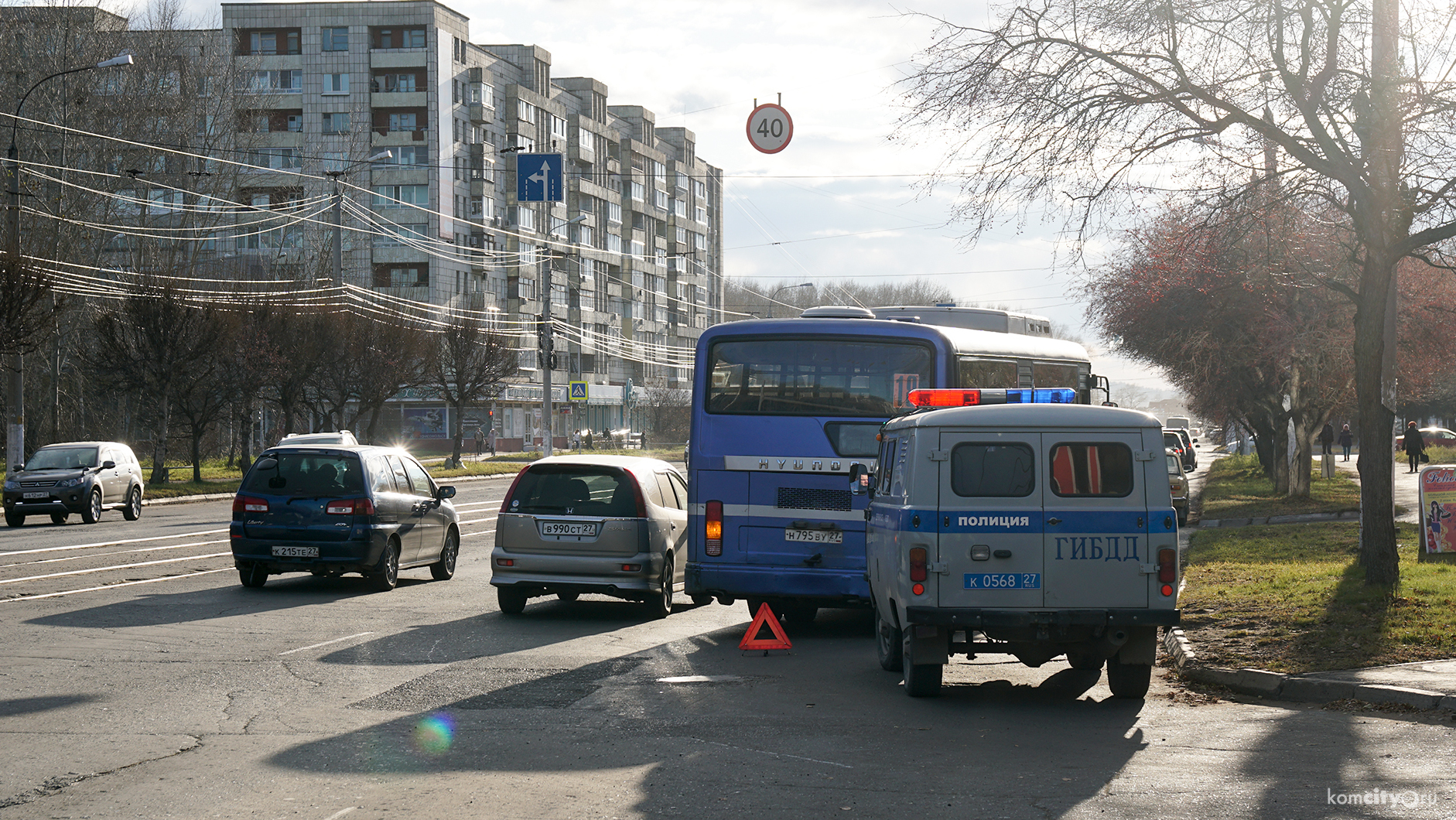 В результате падения в автобусе пострадала 52-летняя комсомольчанка