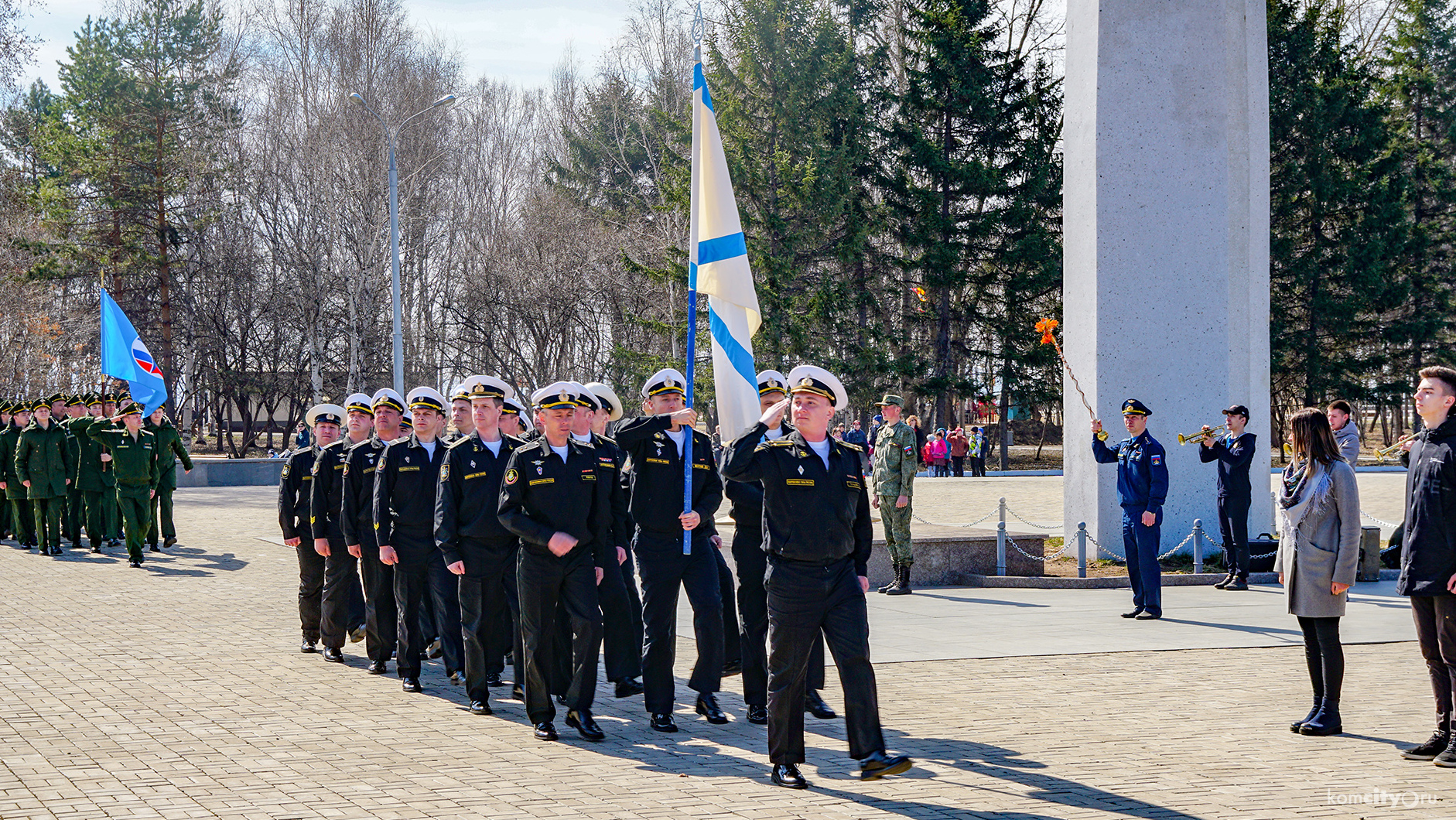 Марш Победы отрепетировали на Мемориальном комплексе