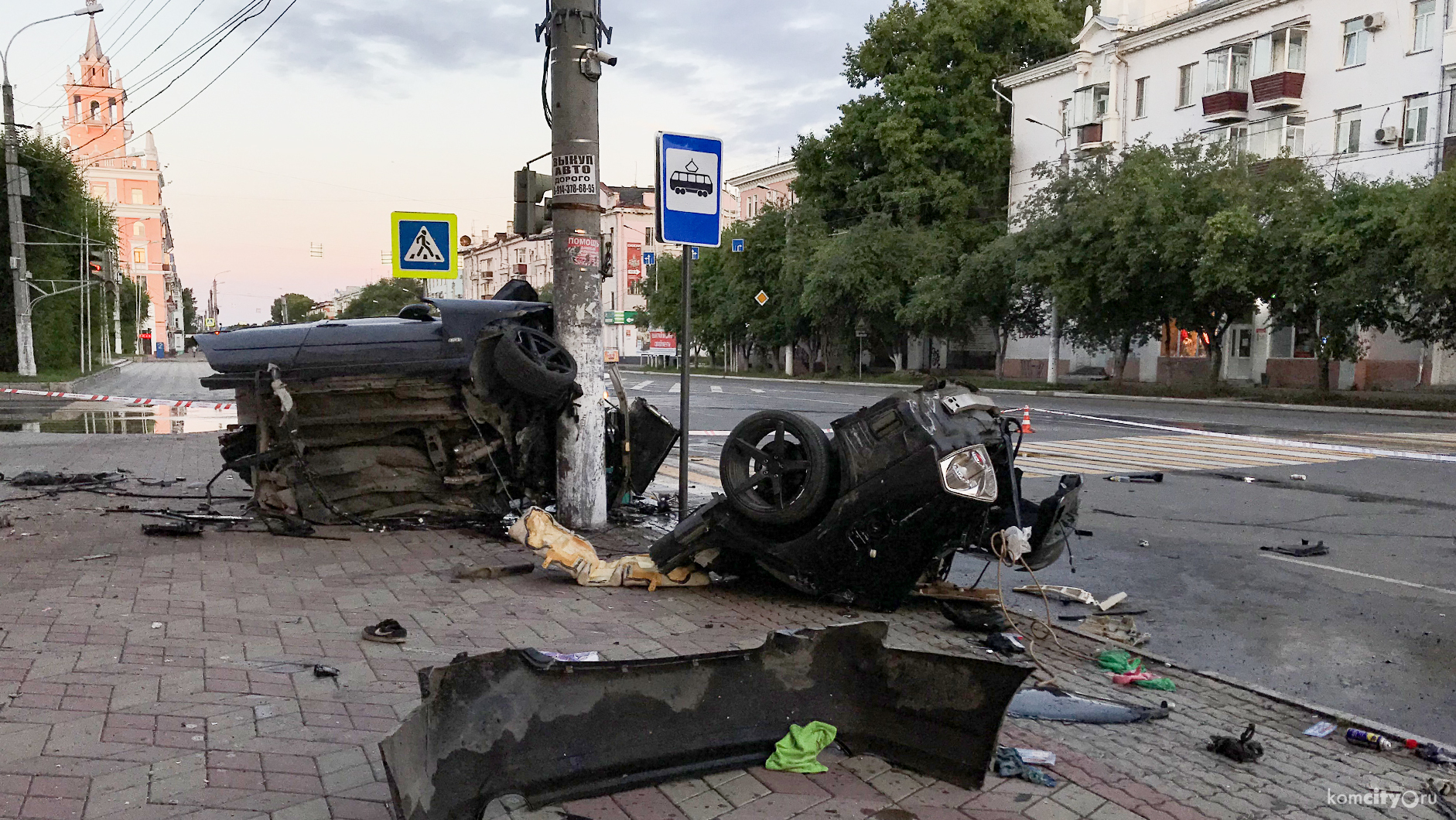 Уходил от столкновения? Смертельное ДТП на пл. Ленина попало на запись камеры видеонаблюдения