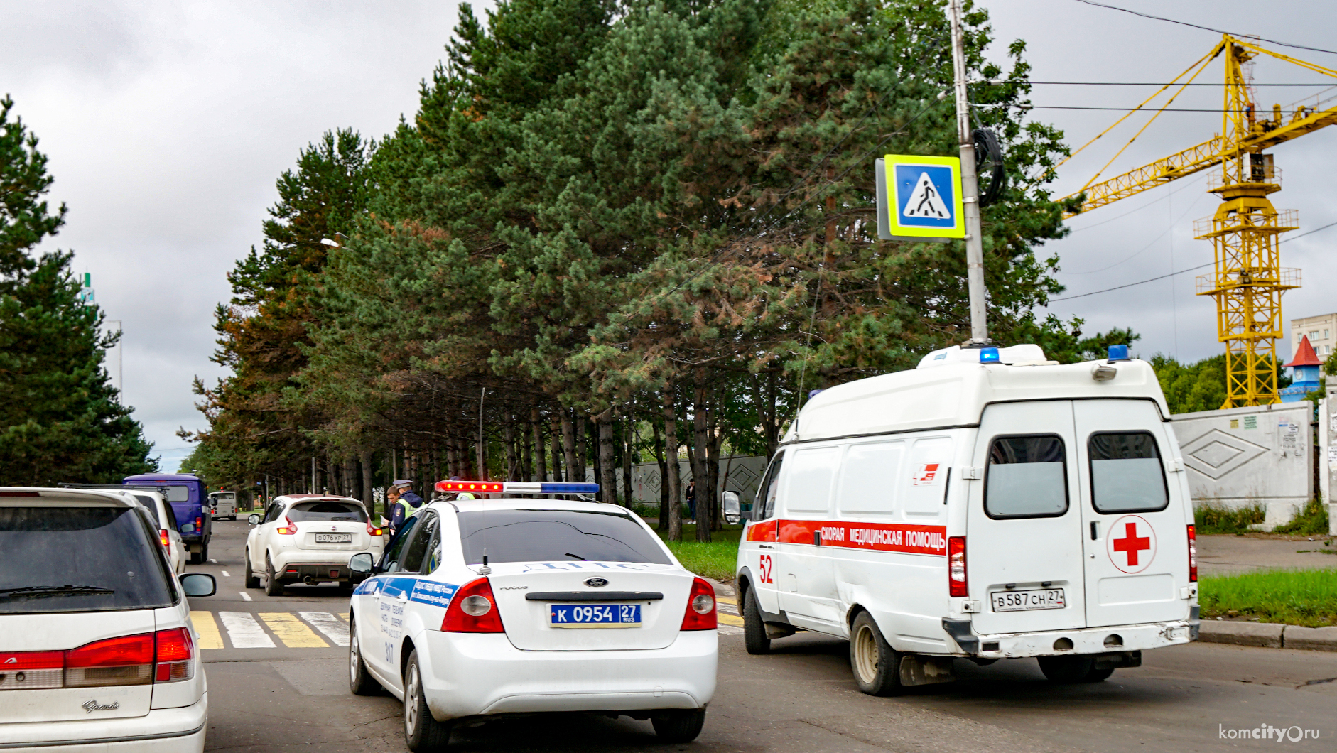 Даже не притормозил — Наезд на Аллее Труда попал на записи камер