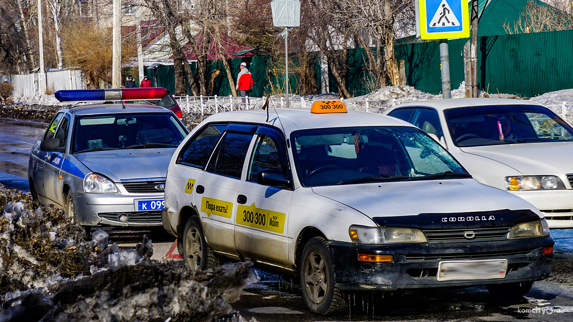 На Ленинградской машина такси сбила девочку-пешехода