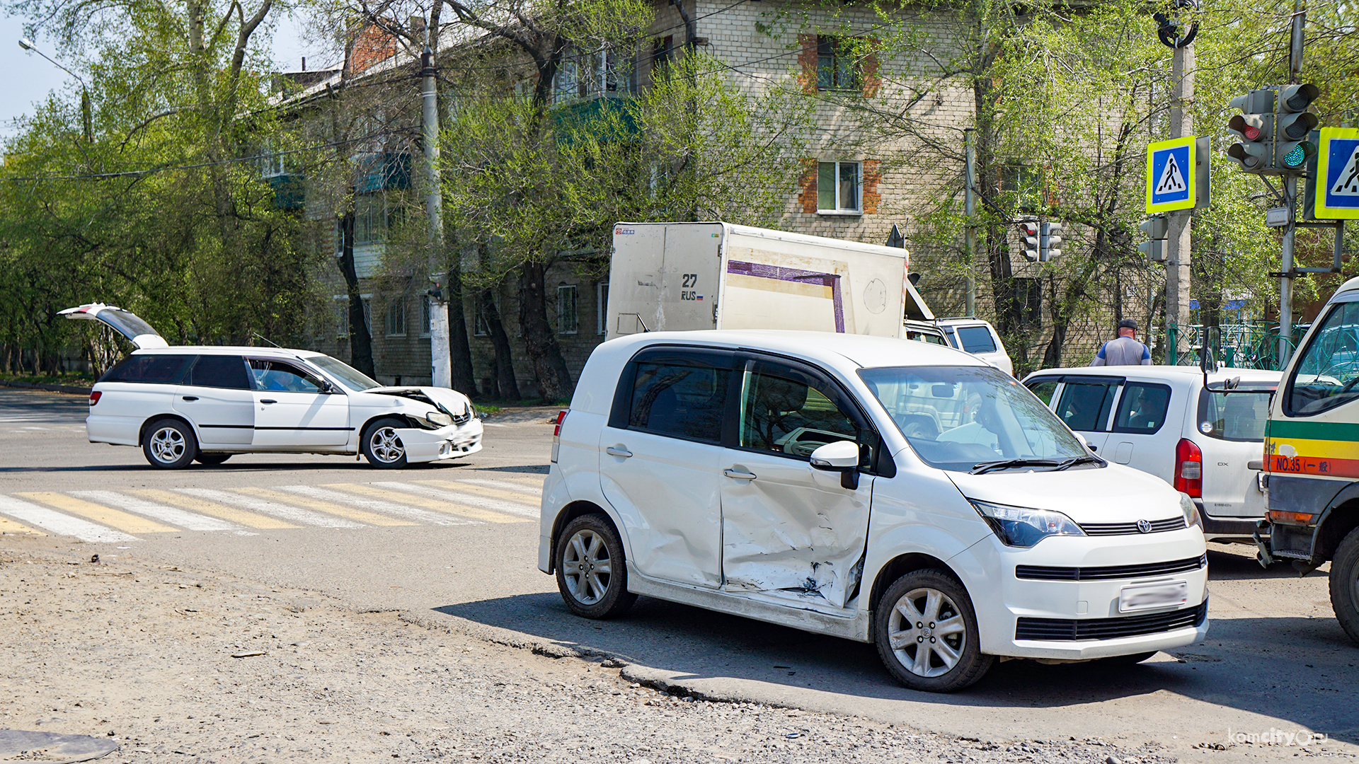 В столкновении на перекрёстке Вокзальной и Севастопольской получила травмы пассажирка