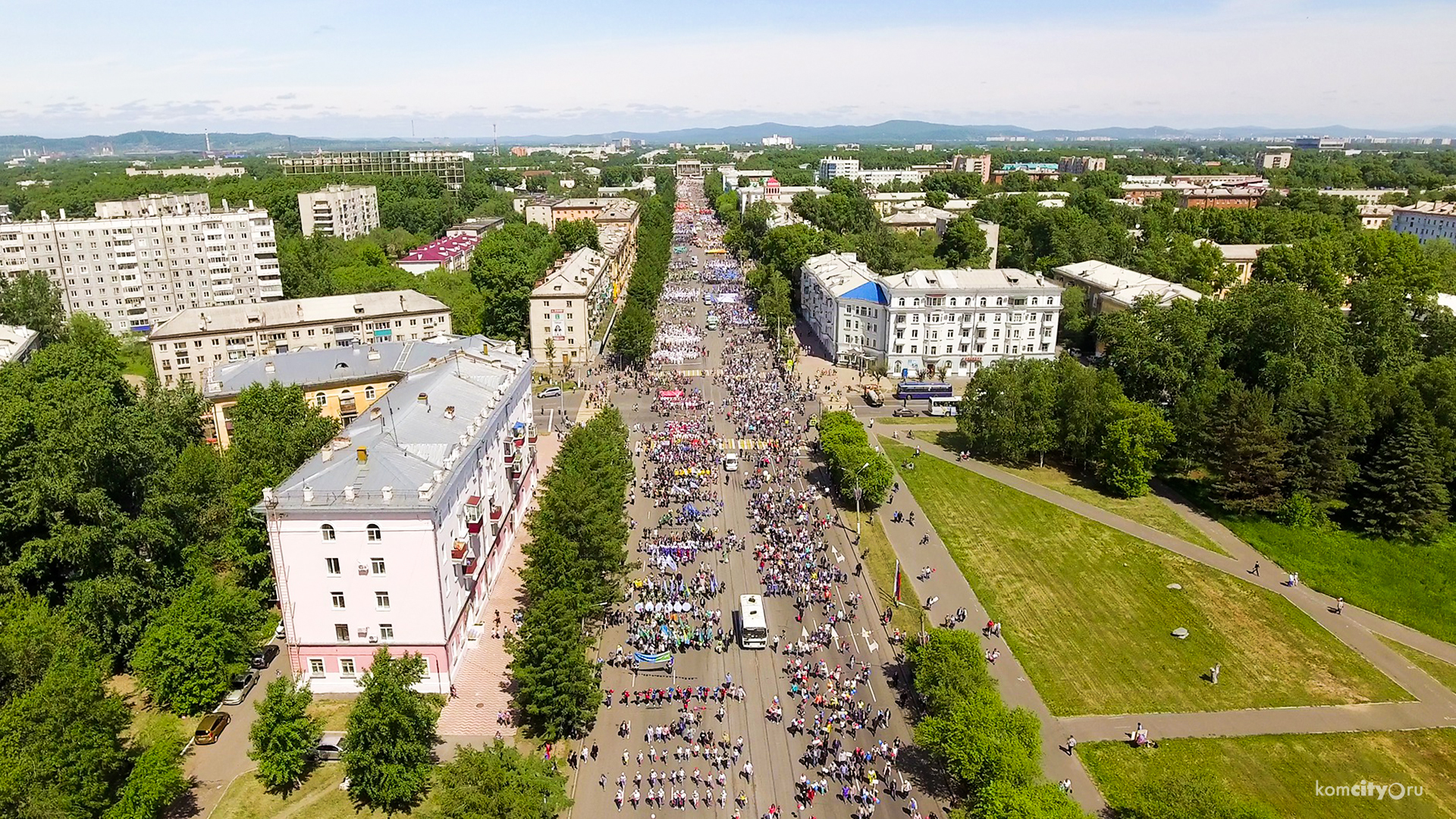 График перекрытия улиц на День города