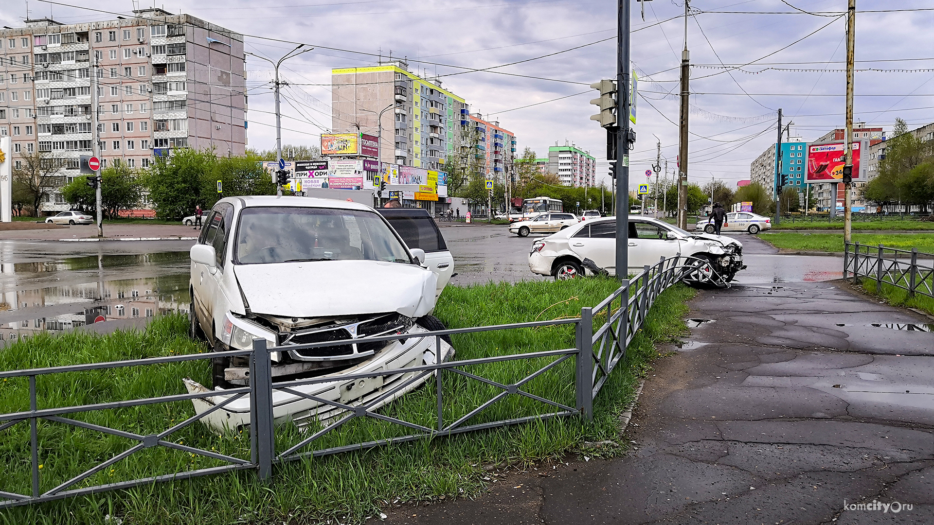 В столкновении на перекрёстке Победы и Советской пострадал человек