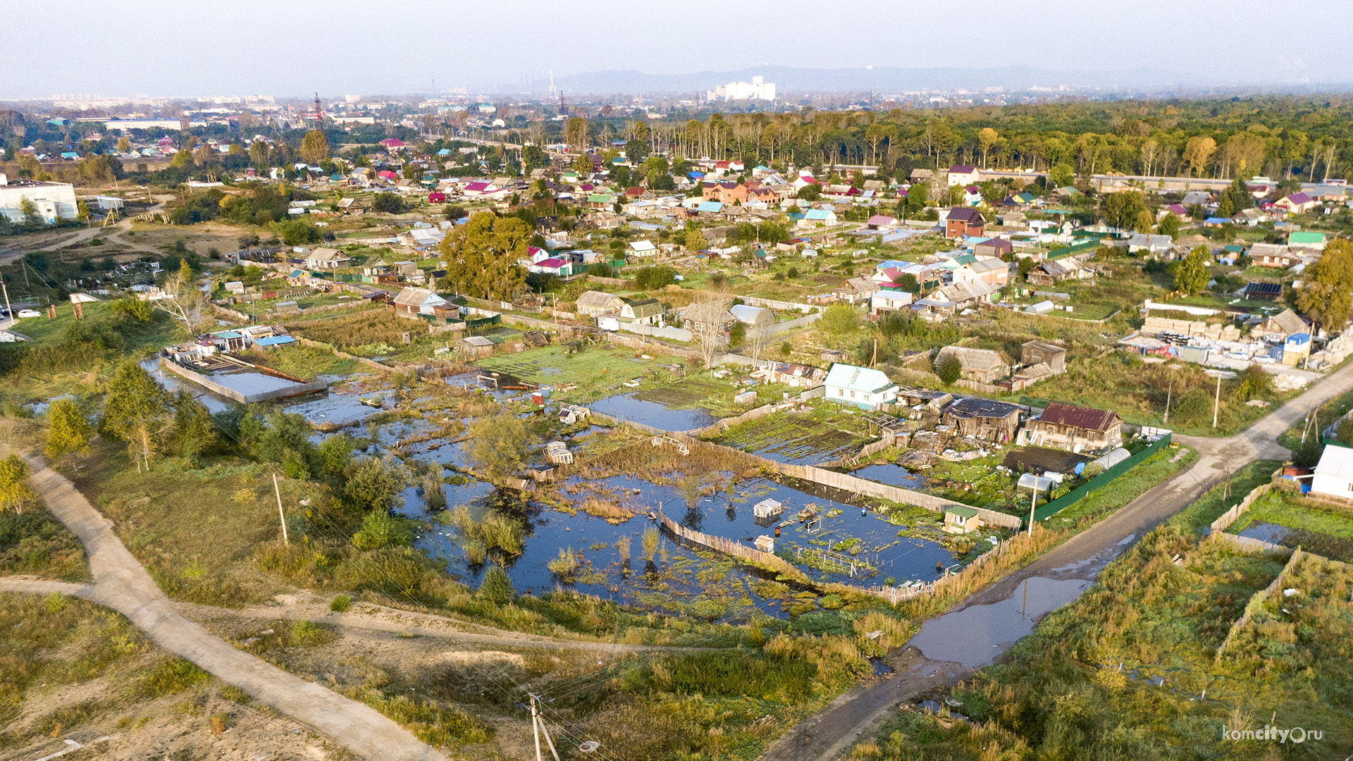 Посёлок Парковый начало подтапливать