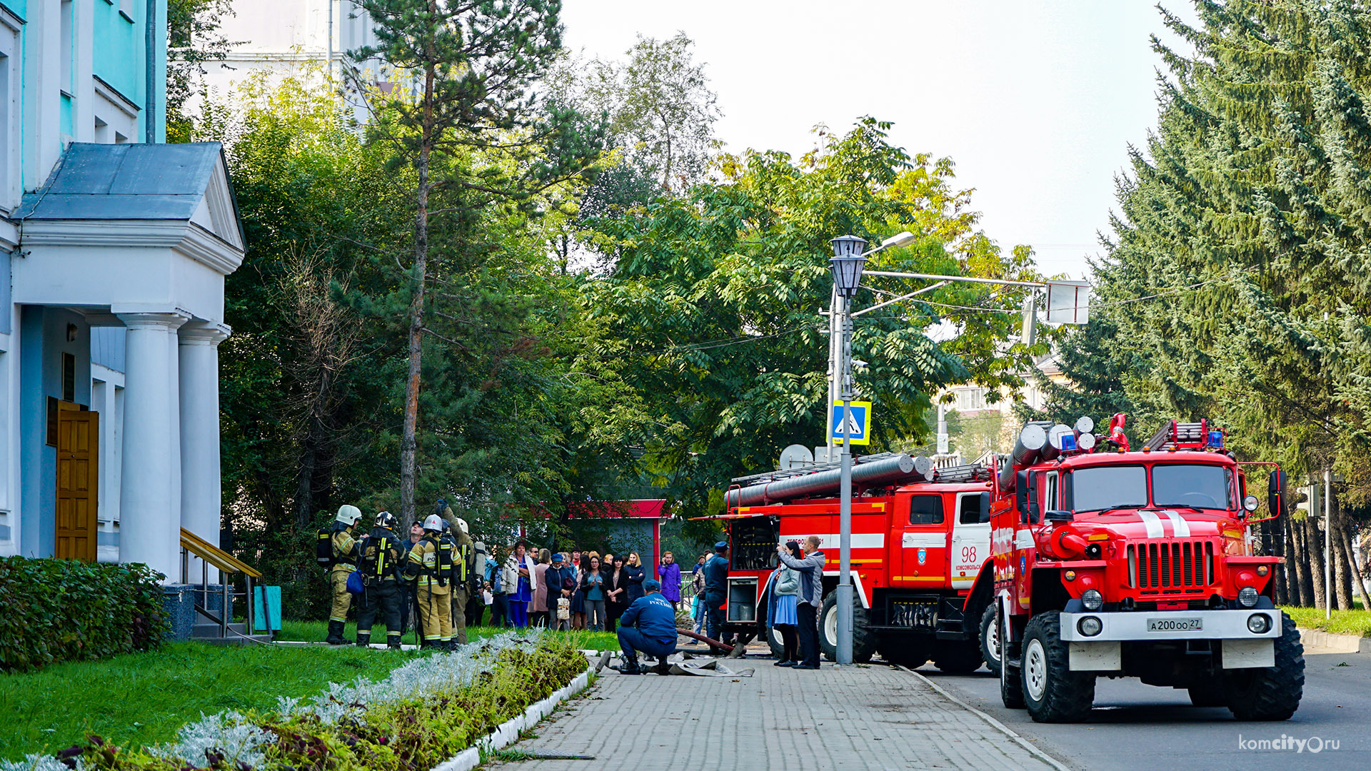 В Комсомольске-на-Амуре понарошку потушили администрацию города