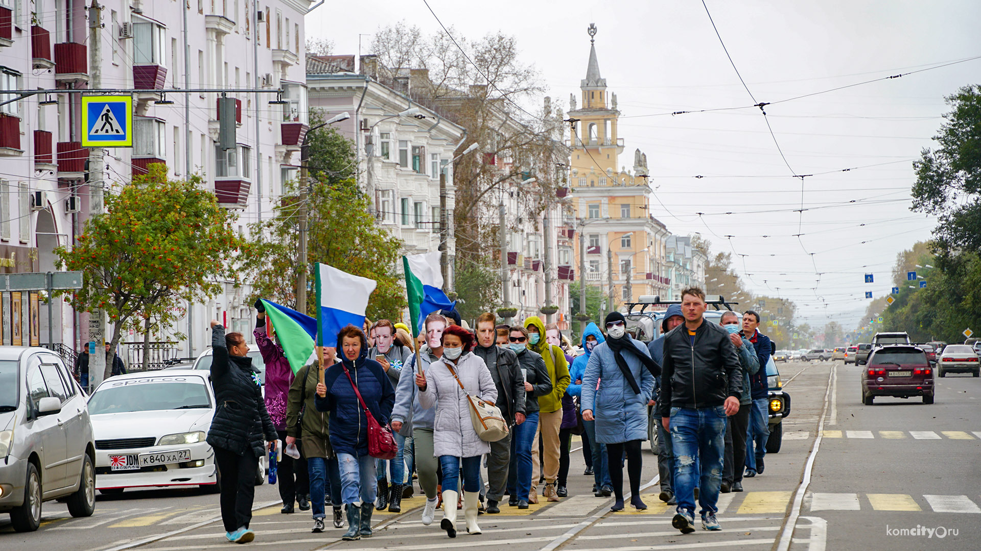 Людей меньше, как и адекватности — ещё одна акция за Фургала прошла в Комсомольске