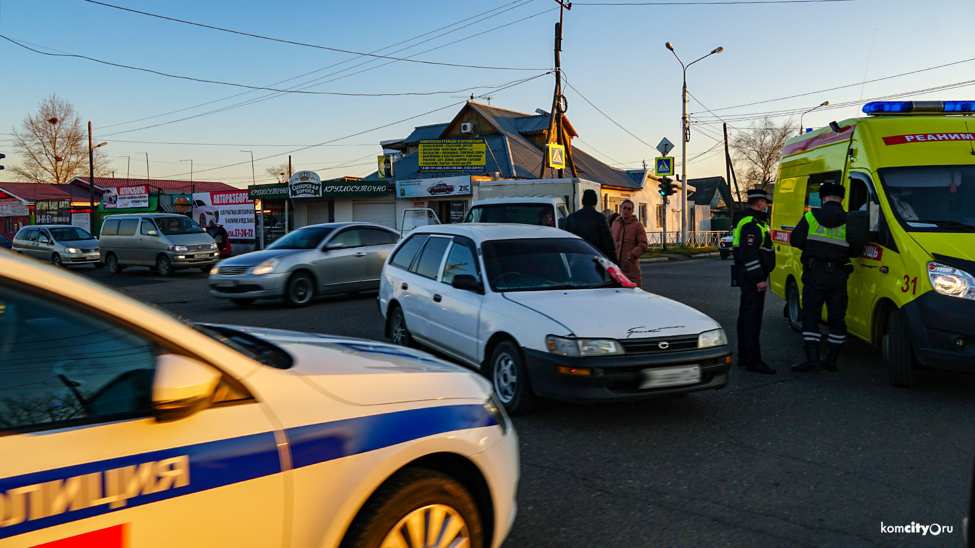 Подробности ДТП на Орловской — «Королла» выехала на перекрёсток на запрещающий сигнал светофора