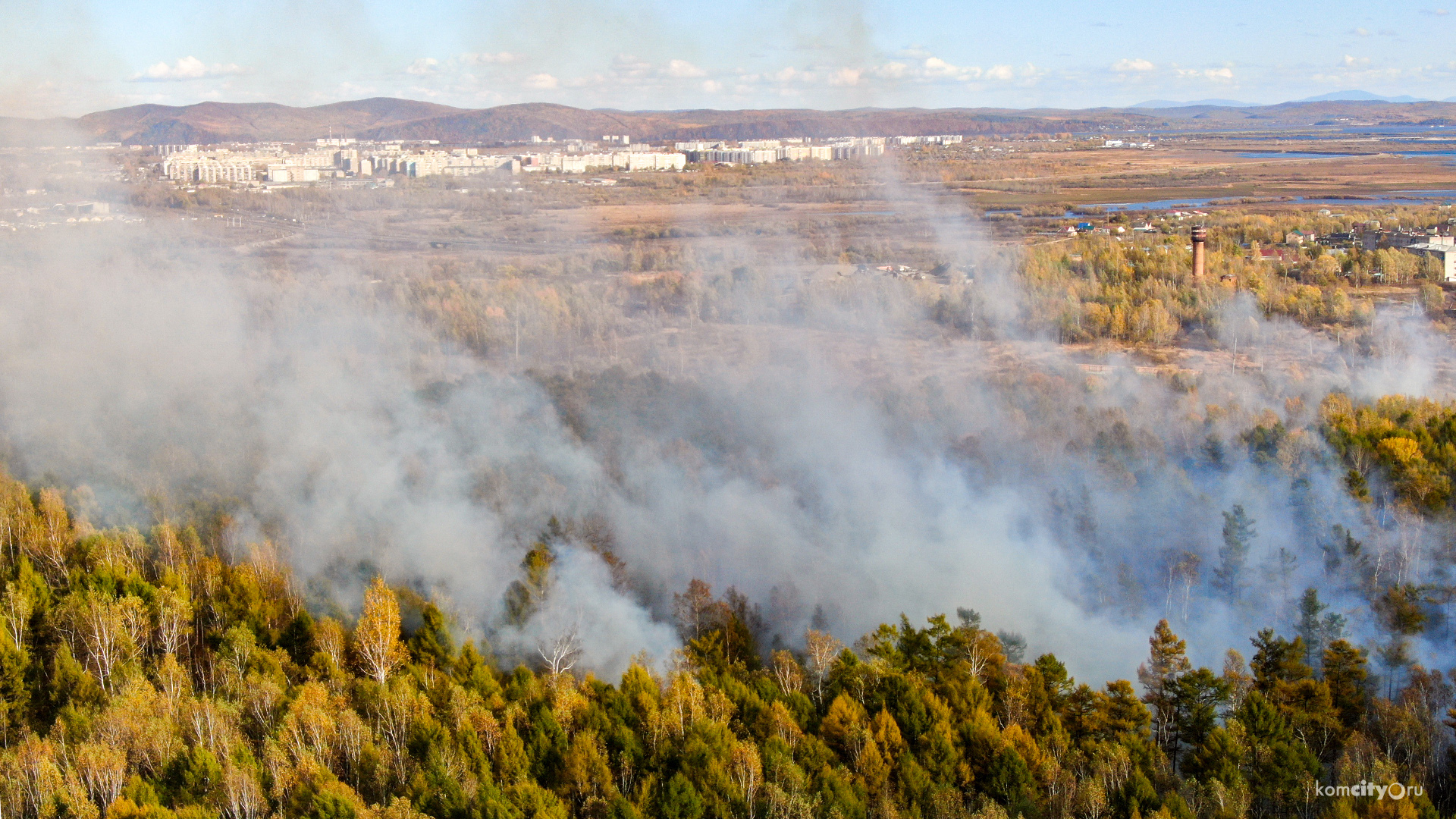 Хапсоль и Таёжку накрыло дымом от лесных пожаров