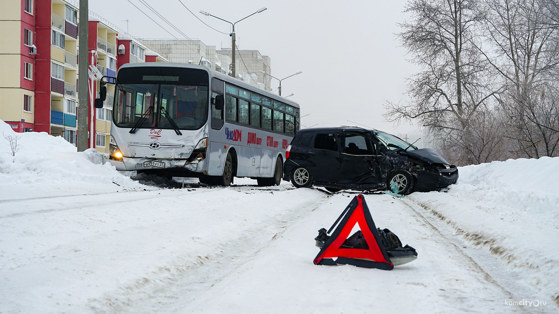 Улица Гагарина перекрыта из-за аварии