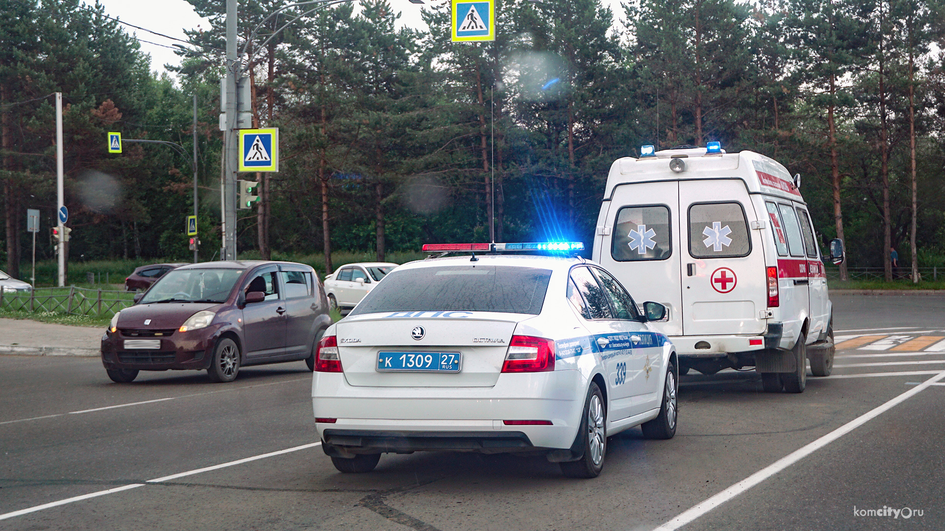 На перекрёстке Аллеи Труда и Первостроителей сбили ребёнка на пешеходном переходе