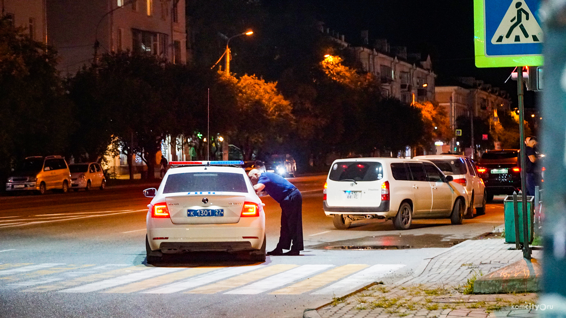 На Ленина водитель-лишённик сбил пешехода-нарушителя