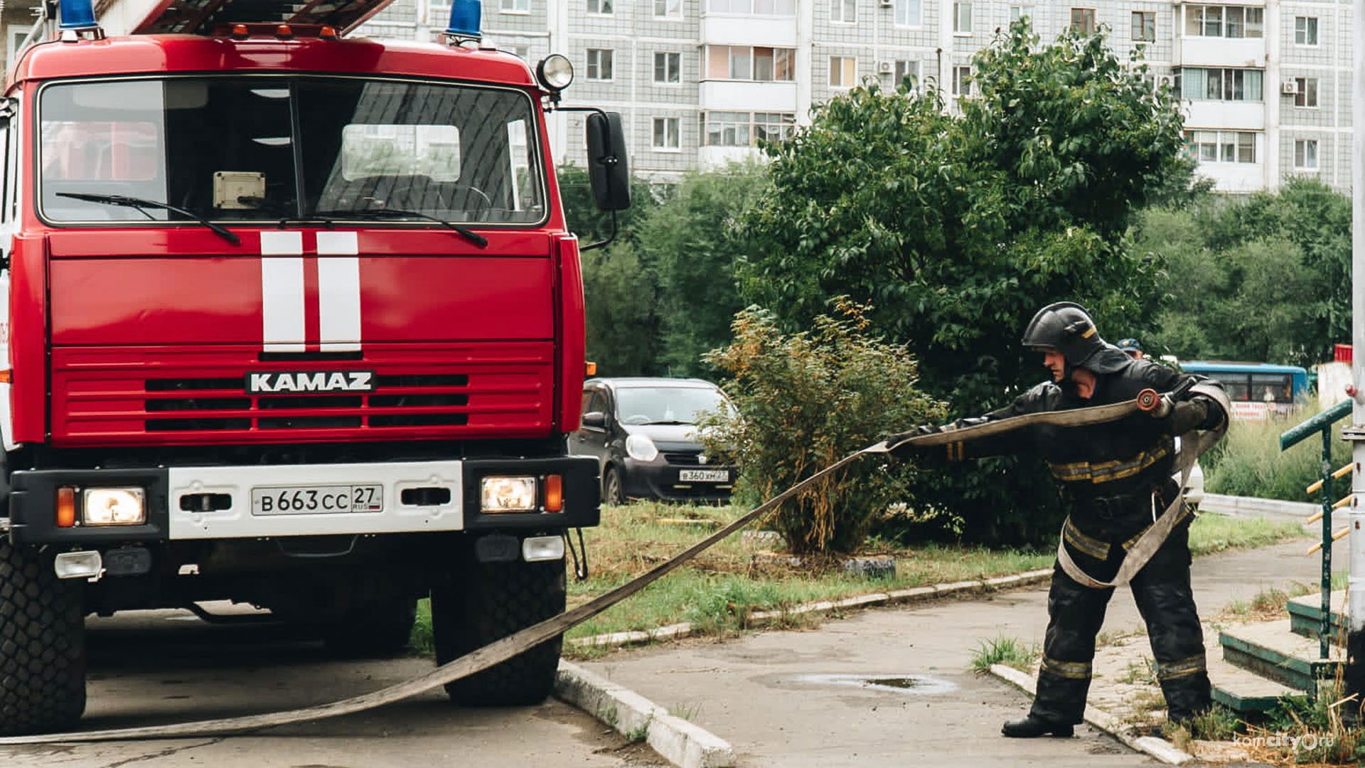 Напугавшаяся пожара бабушка попала в больницу