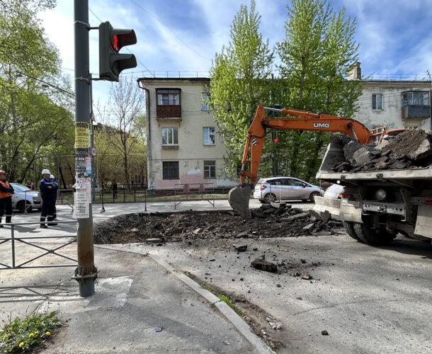 Котовского в районе с Комсомольской перекрыта из-за ремонтных работ