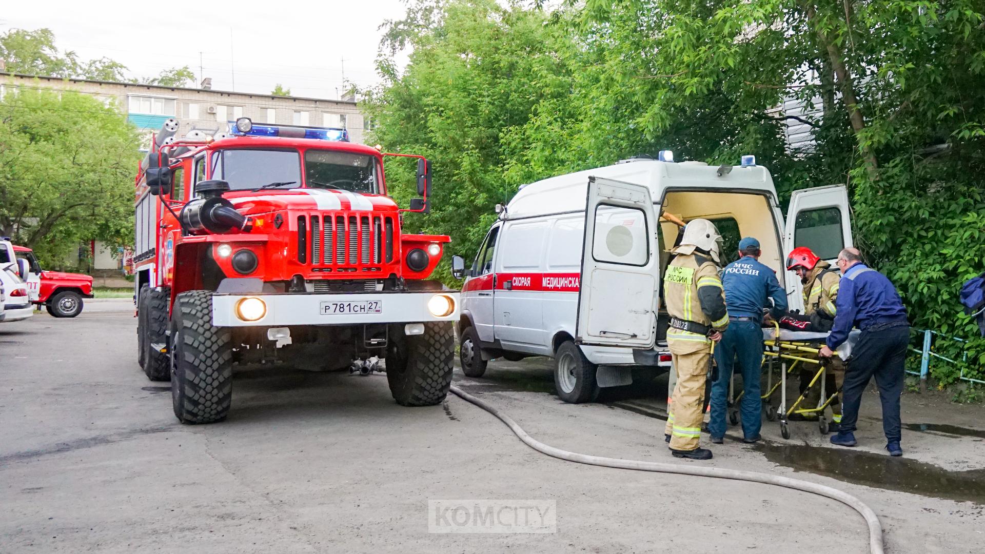 В пожаре на Интернациональном пострадал мужчина