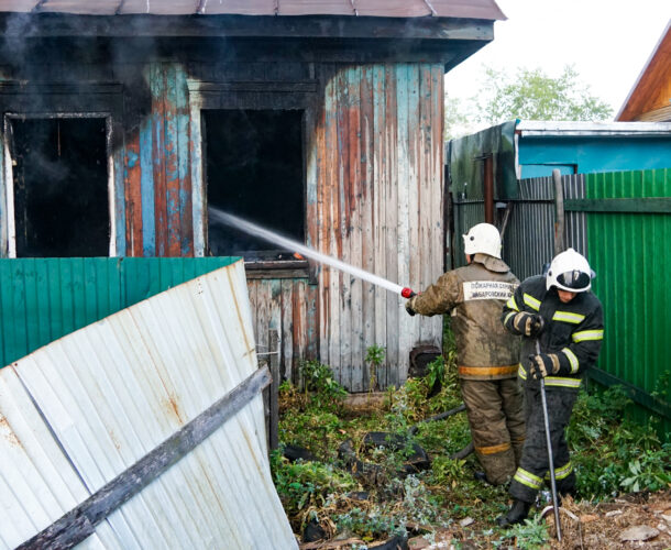В пожаре на Мылках пострадал хозяин сгоревшего дома