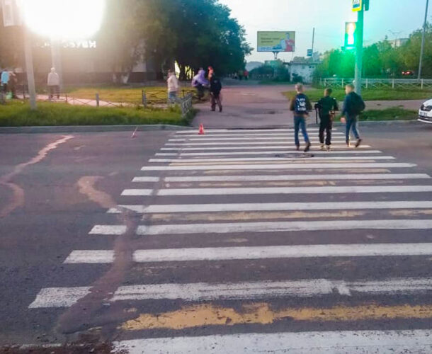 10-летнего пешехода сбили на перекрёстке Победы — Советская 