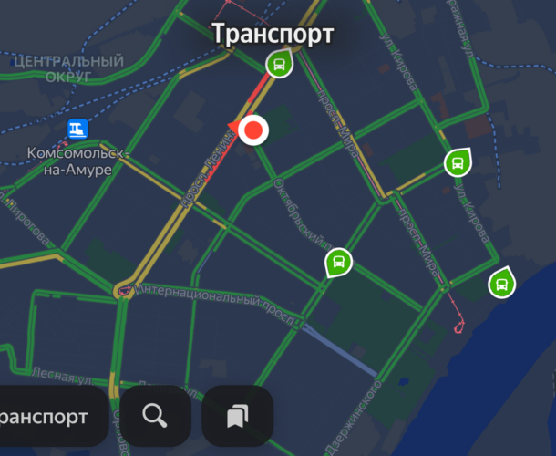 Опять сбой — Комсомольские автобусы снова перестали отслеживаться на Яндекс.Картах