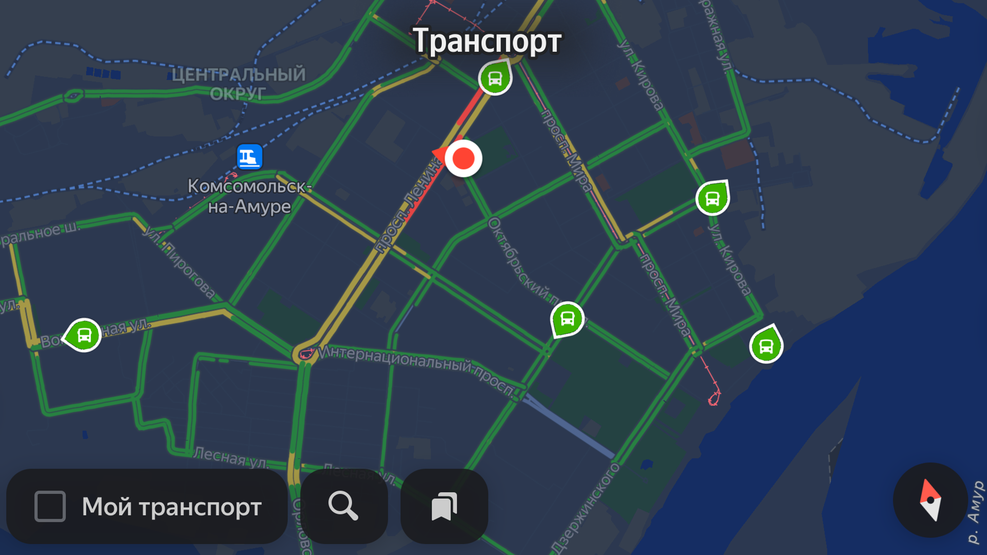 Опять сбой — Комсомольские автобусы снова перестали отслеживаться на Яндекс.Картах