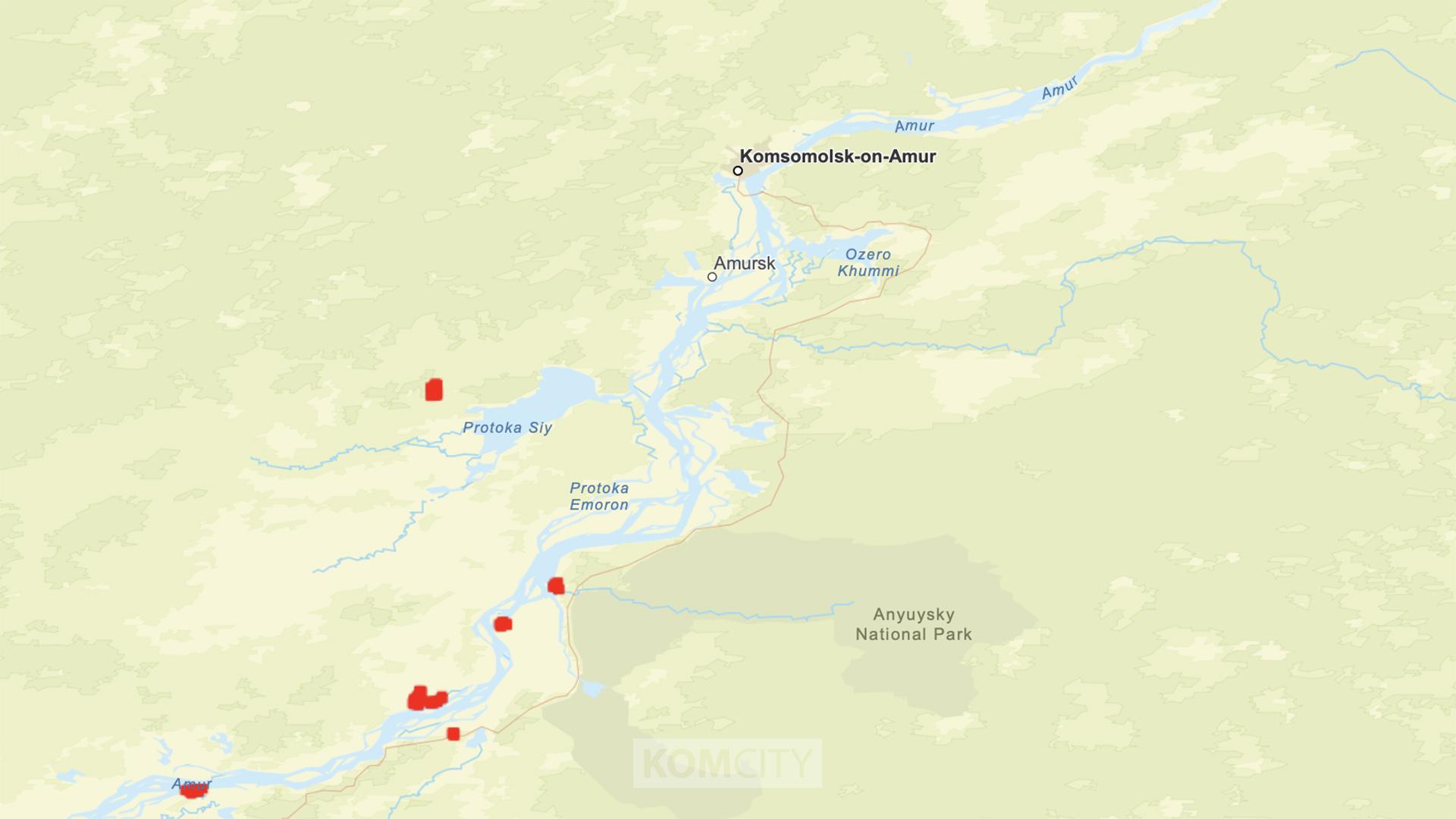 Комсомольск — в дымке от лесных пожаров