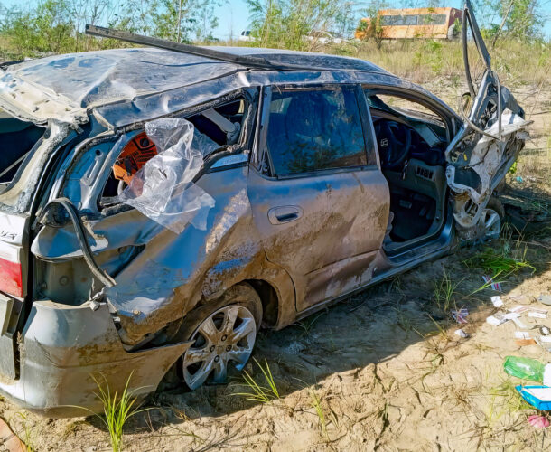 Пьяная дама опрокинула свою карету на Амурском 