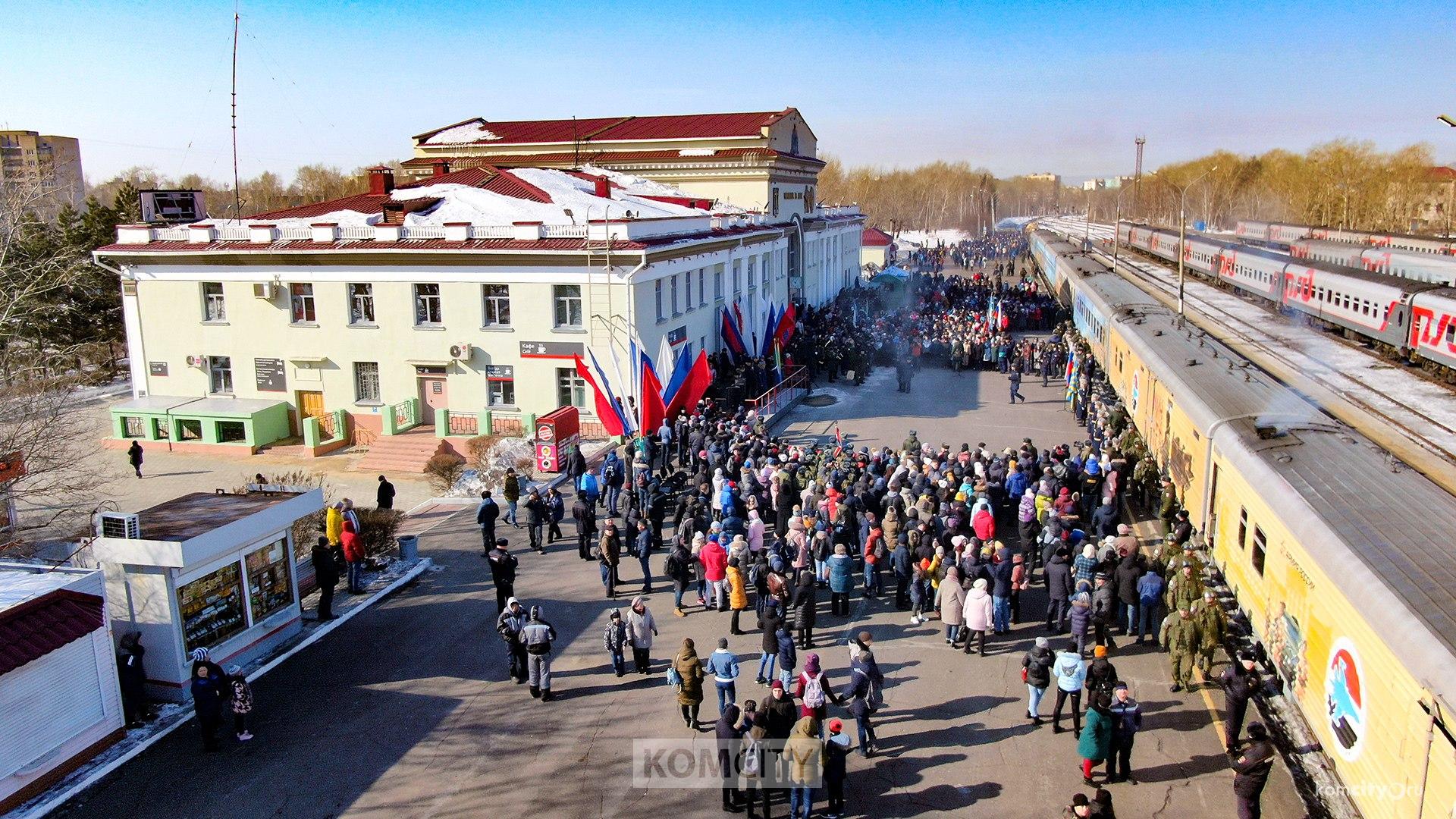 Ещё один праздничный поезд — «Проводник Победы» — побывает в Комсомольске на длинных выходных