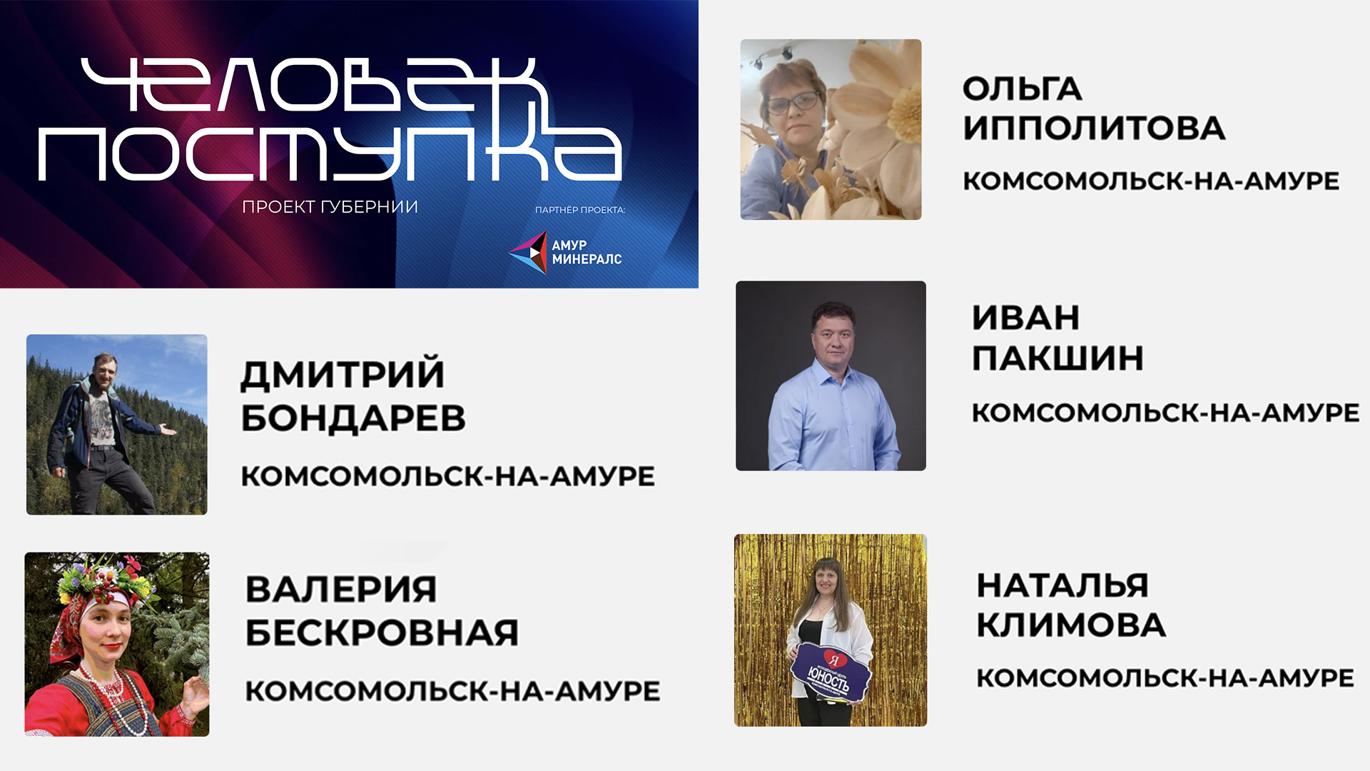 Пятеро комсомольчан борются за звание «Человек поступка» 