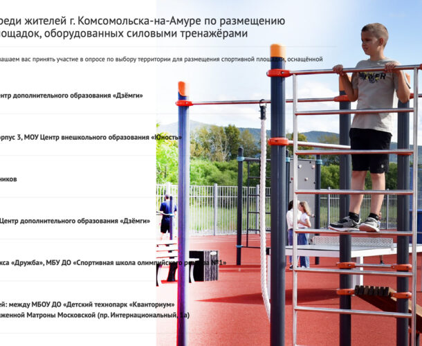 Комсомольчане проголосуют за установку новых спортплощадок
