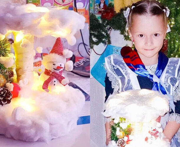 Дочь комсомольского полицейского отличилась на краевом конкурсе новогодних игрушек