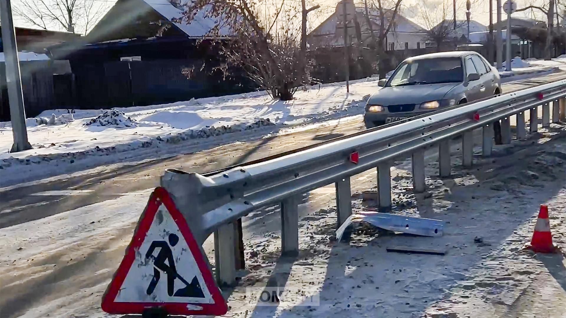 На «пьяной дороге» со стороны Дзёмог установят металлический разделитель полос