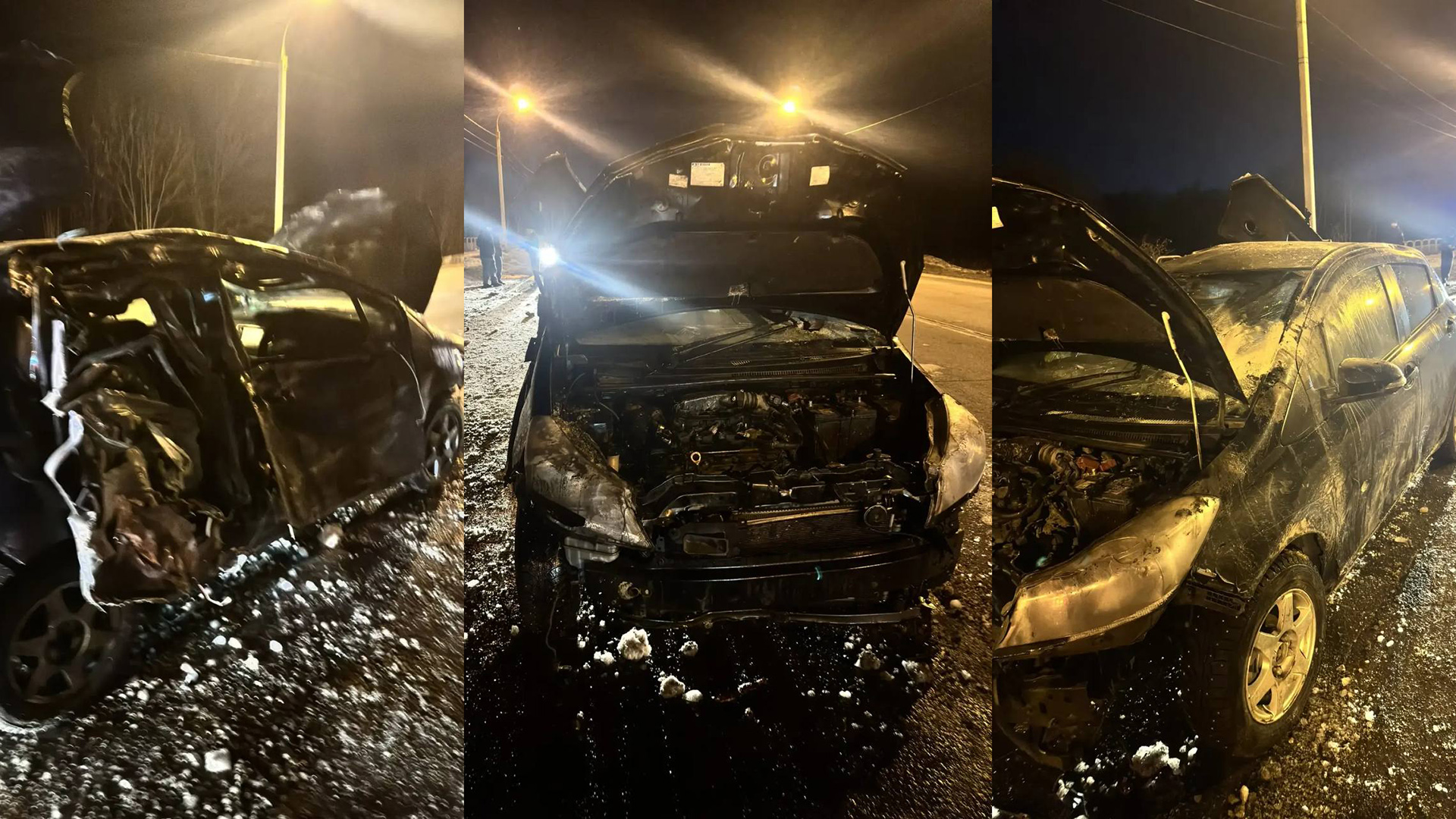 На «пьяной дороге» опрокинулся Витц, водитель пострадал