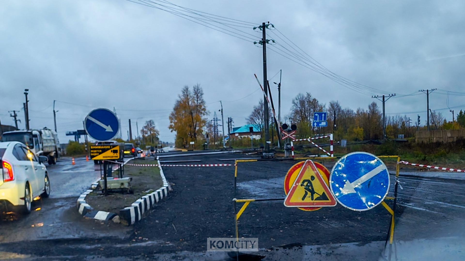 На Северном шоссе приступили к ремонту проблемного переезда